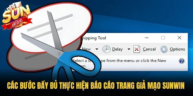 Các bước đầy đủ thực hiện báo cáo trang giả mạo Sunwin